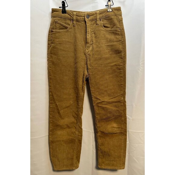 Volcom jeans womens 27 26 x 27 stoned straight corduroy brown - Picture 1 of 11